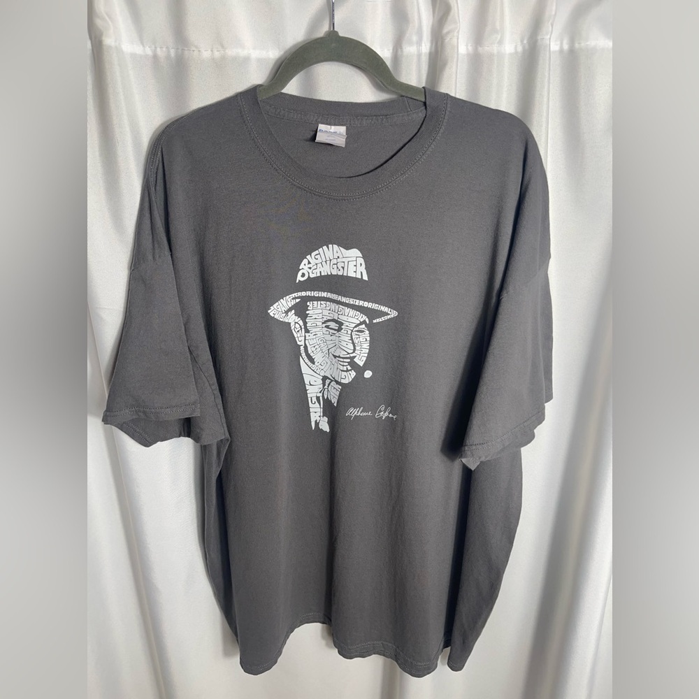 Port & Co. Men’s Big and Tall 3XL T-Shirt Alphonso Capone Gray Graphic Gray